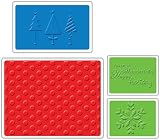 Sizzix Textured Impressions Embossing Folders, 4-Pack, Winter