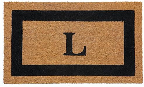 "L" Doormat by Castle Mats, Size 18 x 30 inches, Non-Slip, Durable, Made Using Odor-Free Natural Fibers
