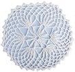 Handmade Organic Cotton Doily - Natural (100% Crocheted By Hand, Extra Small)