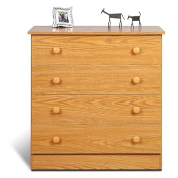 Prepac Oak 4-Drawer Chest