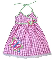 Girls Striped Print Plaid Print 2015 Halter Cotton  Dress