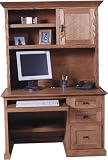 48 Mission Wood Computer Desk with Hutch by Forest Designs
