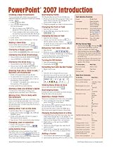 Microsoft PowerPoint 2007 Introduction Quick Reference Guide (Cheat Sheet of Instructions, Tips & Shortcuts - Laminated Card)