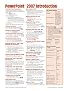 Microsoft PowerPoint 2007 Introduction Quick Reference Guide (Cheat Sheet of Instructions, Tips & Shortcuts - Laminated)