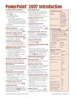 Microsoft PowerPoint 2007 Introduction Quick Reference Guide (Cheat Sheet of Instructions, Tips & Shortcuts - Laminated)