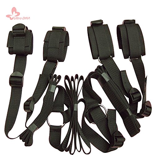 Fetish Under Bed Restraint Kit with Hand Cuffs Ankle Cuff Bondage Collection For Male Female Couple