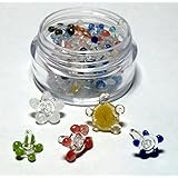 20+ Glass Flower/Daisy Screens For Pipes [20 Pcs w/ Small Container]