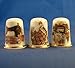 Porcelain China Collectable - Set of Three Thimbles - Quilting