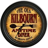Kilbourn 's Family Diner Black Cascading Pub Style Wall Clock