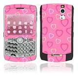 Pink Hearts Design Decal Skin Sticker for the BlackBerry Curve 8300 8310 8320 Cell Phone