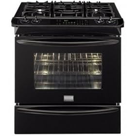 Frigidaire Gallery Premier Series 30" FGDS3065KB Black Slide-In Dual-Fuel Range