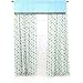 Bacati - Rod Pocket Window Valance Aqua Grey Pin Dots