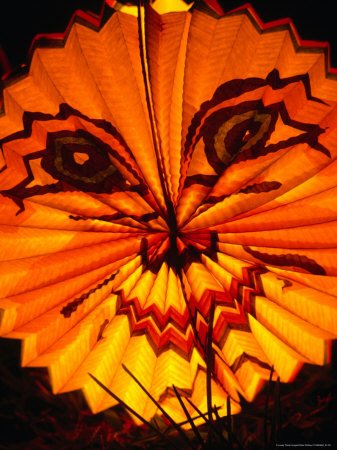 Moon Lantern at Chinese china wall from moon. Moon Lantern at Chinese