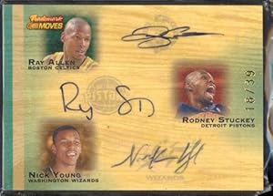 07 Topps Trademark Allen Stuckey Young Triple Auto Card