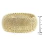 Wide 14k Gold Plated Mesh Bangle Bracelet