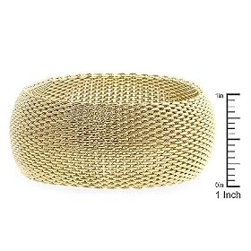 14K Gold Mesh Bracelet by 