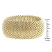 Wide 14k Gold Plated Mesh Bangle Bracelet