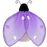 4 Small Purple Glitter Ladybug Decorations - Ladybugs Hanging Nylon Nursery... by Bugs-n-Blooms