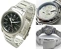 Seiko Wrist Watches-Seiko 5 SNK809K1 Automatic Mechanical Self-Winding Date Day Stainless Steel Water Resistance Black Dial Men&rsquo;s Watch