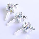 1pc Ab Crystal Appple Anti Dust Ear Cap Plug Stopper for Iphone 4/4s Ipod