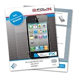 Produkt-Bild: FoliX FX-Clear Displayschutzfolie f&uuml;r Apple iPhone 4 / iPhone 4S - inkl. Vorderseite und R&uuml;ckseite Displayschutz kristallklar
