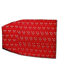Red Lacrosse Sticks Silk Cummerbund by ChalkTalkSPORTS