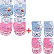 3 Matching Sets, 6-Pack "I Love" Dooler Baby Bib & Burp Cloths