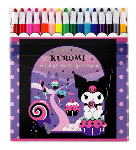 Sanrio Kuromi Sweets 16 Colors Twist Up Crayon