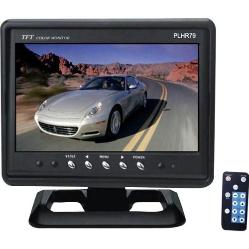 New Practical Black 7 Inch Headrest Monitor Wireless Remote Headrest Shroud Universal Stand Mount