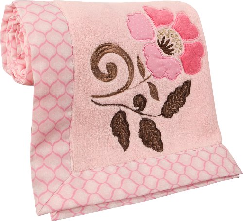 Kids Line Embroidered Boa Blanket, Juliana