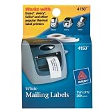 Avery Multi-Purpose Labels for Label Printers, 1.125 x 3.5 Inches, White, Two Rolls of 130 (04150)