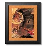 Old Cowboy Memorabilia Western Rodeo Picture Framed Art Print