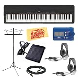 Reviews  tops digital pianos Yamaha  Low productss  Yamaha P155B Digital Piano with Ebony Top-Board Bundle with Sustain Pedal, Two Pairs of Headphones, Music Stand, Metronome, MIDI Cable, and Dust Cloth - Black