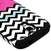 Galaxy S4 Case, MagicMobile Hybrid Impact Shockproof Protective Case for Samsung Galaxy S4 Cover Hard Armor Shell and Soft Layer [Chevron Pattern with Infinity Pink Love Design and Black Silicone]