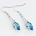 SmallDragon Women's Swarovski Elements Crystal Light Blue Teardrop Earrings Necklace Bracelet Jewelry Set