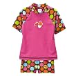 Toddler Girls' Circo Rashgaurd with Boyshort - Pink/Brown