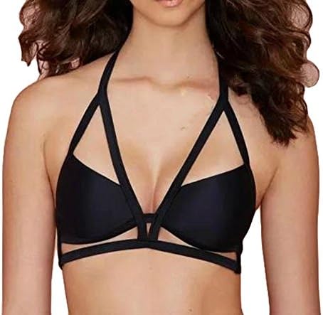 Lifeberry Sexy Women Halter Strappy Bralette Caged Back Cut Out Bra