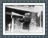 Historic Print (S): Rowing. Coach Jim Rice of Columbia [holding megaphone to mouth]