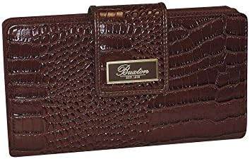 Buxton Exotic Heritage Super Wallet, Brown, One Size