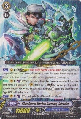 Cardfight!! Vanguard TCG - Blue Storm Marine General, Zaharias (BT16/054EN) - Booster Set 16: Legion of Dragons & Blades ver.E