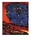 Posters: Marc Chagall Poster Art Print - Couple Of Lowers On A Red Background (20 x 16 inches)