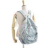 【ピンクバッグ】可愛い お花柄の リュック /生活 防水なので 普段使いも (Blue)