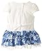 Youngland Baby Girls' Ruffle Knit to Floral Tutu Dress and Denim Legging Set