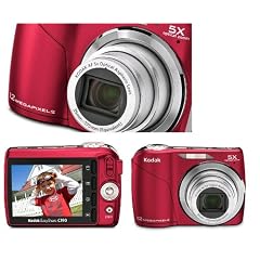 EASYSHARE C190 12MP HD Kamera, Rot (5x Optisch/5x Digital Zoom, Factory Refurbished)