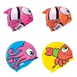 Zoggs Junior Silicone Character Swimming Cap (Size: Junior) (Colour: Girls )