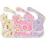 Bumkins Waterproof SuperBib, 3 Pack, Girl