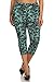 Leggings Depot Women's Popular PLUS Teal Swirl Capri Cropped Printed Leggings