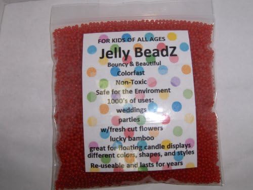 8oz. Bag. Jelly BeadZ (Tm) Water Gel-RED RED