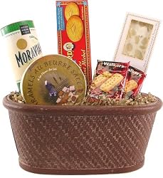 Tea and Snack Gift Basket:chocolate, Provence Earl Grey Tea + Tea Ball and Heavy Mug