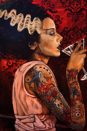 Bride Cocktail by Mike Bell Bride of Frankenstein Tattoo Artwork Art Print